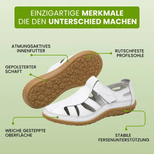 Lade das Bild in den Galerie-Viewer, BellaVita Komfort-Sandale aus Leder — Premium-Soft · Rutschfest · Federleicht