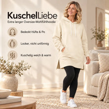 Lade das Bild in den Galerie-Viewer, KuschelLiebe – der extra lange Wohlfühlhoodie | deckenweich, warm & figurschmeichelnd