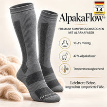 Lade das Bild in den Galerie-Viewer, AlpakaFlow – Alpakafaser-Kompressionssocken | 10–15 mmHg
