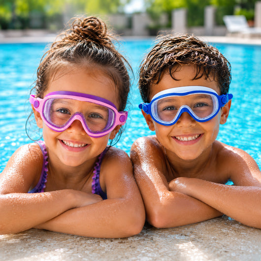 AquaBlick Kinder-Schwimmbrille | Beschlagfrei · Auslaufsicher · Kein Haareziehen