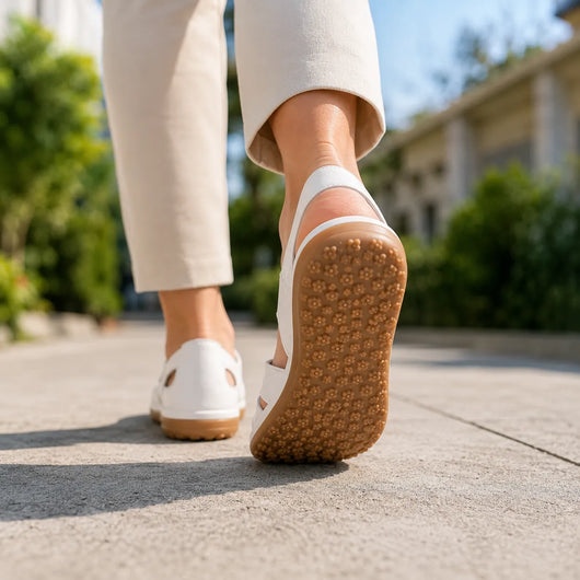 BellaVita Komfort-Sandale aus Leder — Premium-Soft · Rutschfest · Federleicht