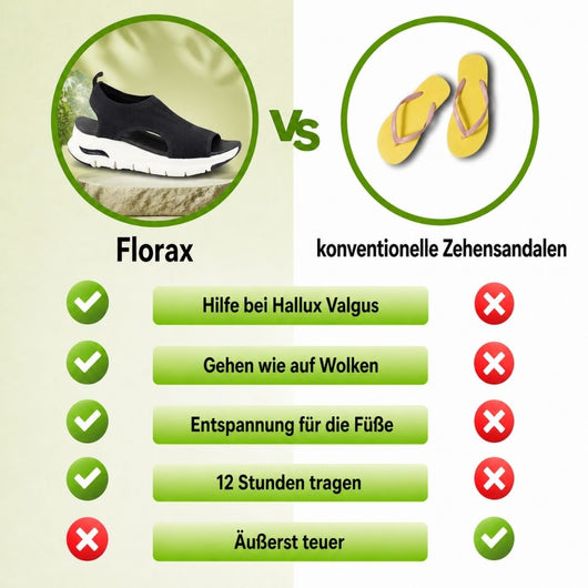 Florax Sandalen – Bequeme Sandalen | Ergonomische Unterstützung