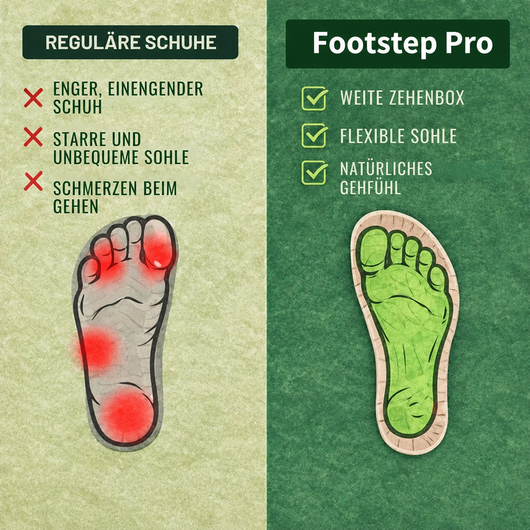 Footstep Pro - ergonomische schmerzlindernde Komfort-Schuhe