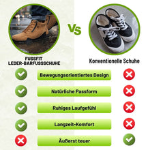 Lade das Bild in den Galerie-Viewer, FussFit – Ergonomische &amp; rutschfeste Barfußschuhe aus Leder | Natürlicher Komfort &amp; Grip