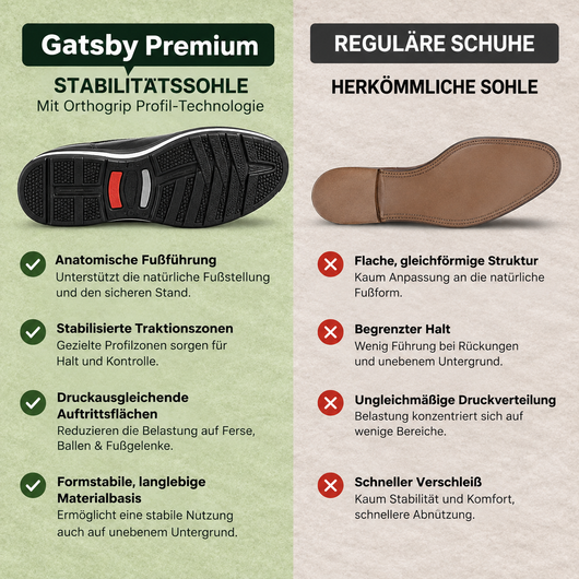 Gatsby Premium – Ergonomischer & Eleganter Business-Schuh zur Schmerzlinderung