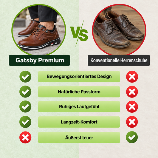 Gatsby Premium – Ergonomischer & Eleganter Business-Schuh zur Schmerzlinderung