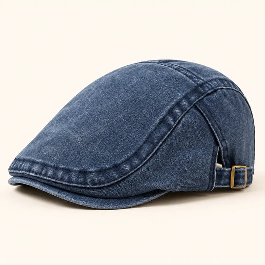 Vintage Jeans-Schiebermütze aus Bio-Baumwolle – Handgefertigt