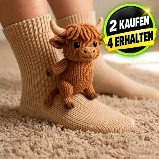 HUGGY Socken  – Nie mehr kalte Füße nur noch HUGGY - Einheitsgröße-Unisex | Handgefertigt